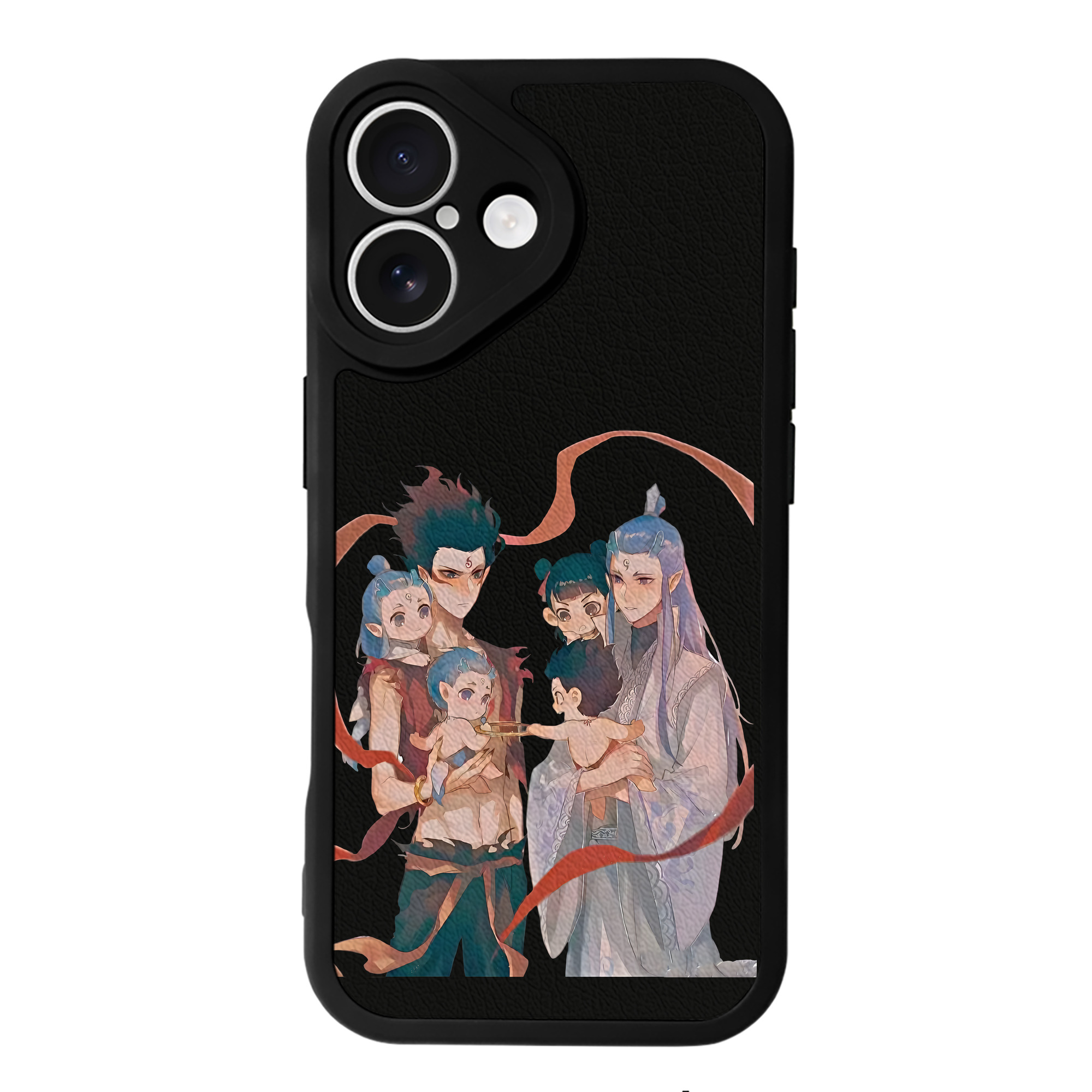（画像用） Ne Zha 2 ナタ 魔童の大暴れ 【iPhone 16シリーズ対応】シリコンスマホケース（レザー調） 材質：シリコン